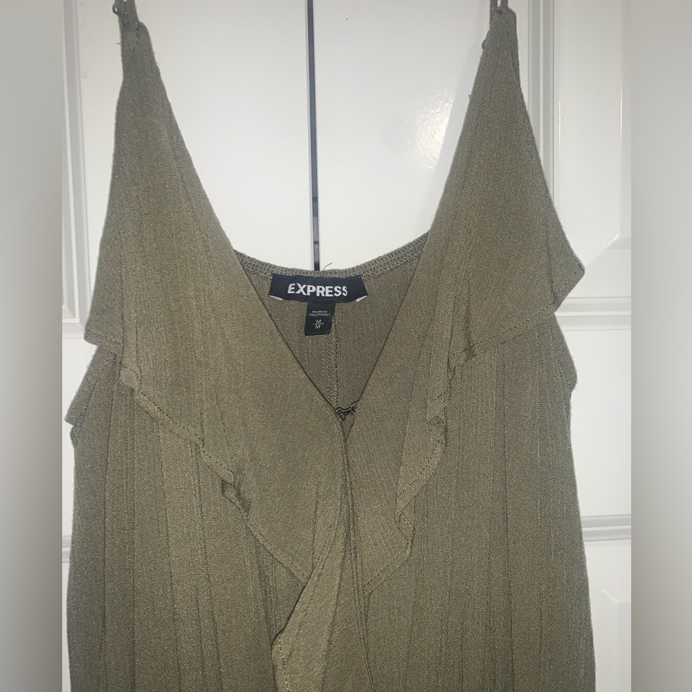 Short Green Ruffle dress